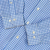 Brooks Brothers ブルックスブラザーズ REGENT ギンガムチェック NON-IRON BD ボタンダウン 長袖 シャツ M/ブルー メンズ