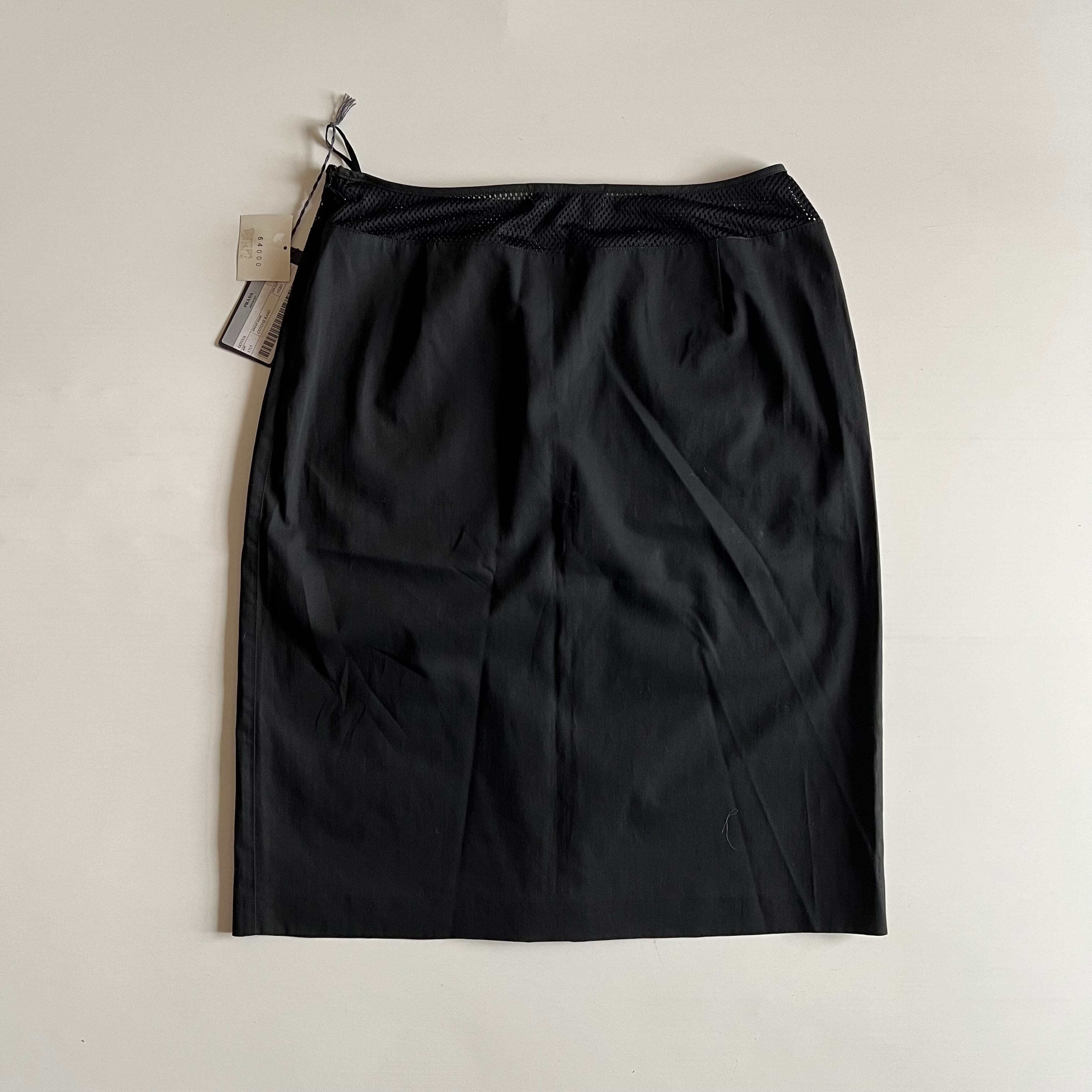 PRADA SS1998 BLACK SETUP SKIRT JACKET | triptraproll