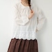 2色/裾カットワーク刺繍ブラウス ・12559