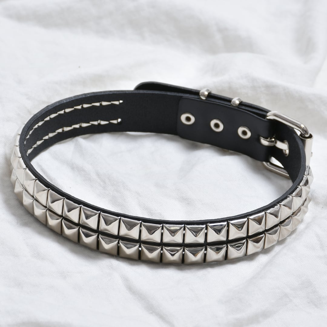 12/23新着】2ラインスタッズベルトチョーカー | VOLCAN&APHRODITE