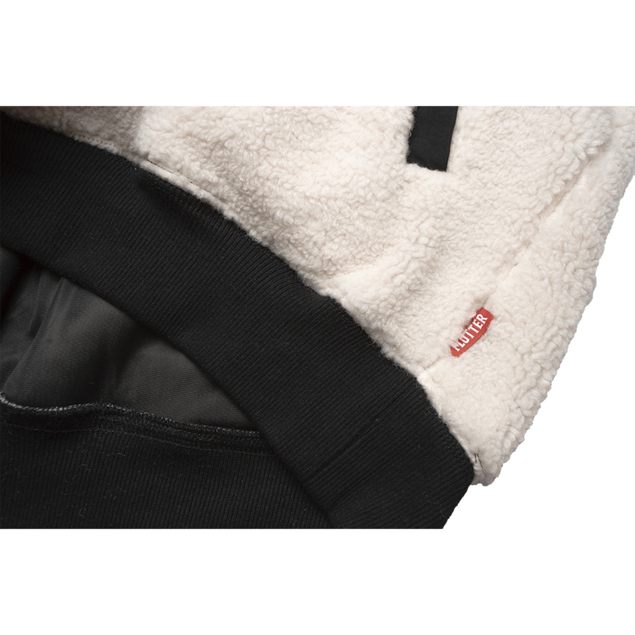 Sheep boa fleece warmup P/O Jacket OFF WHITE | FLUTTER OFFICIAL