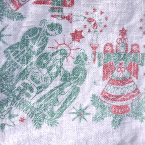 クリスマスの天使　リネンテーブルクロス　ドイツ