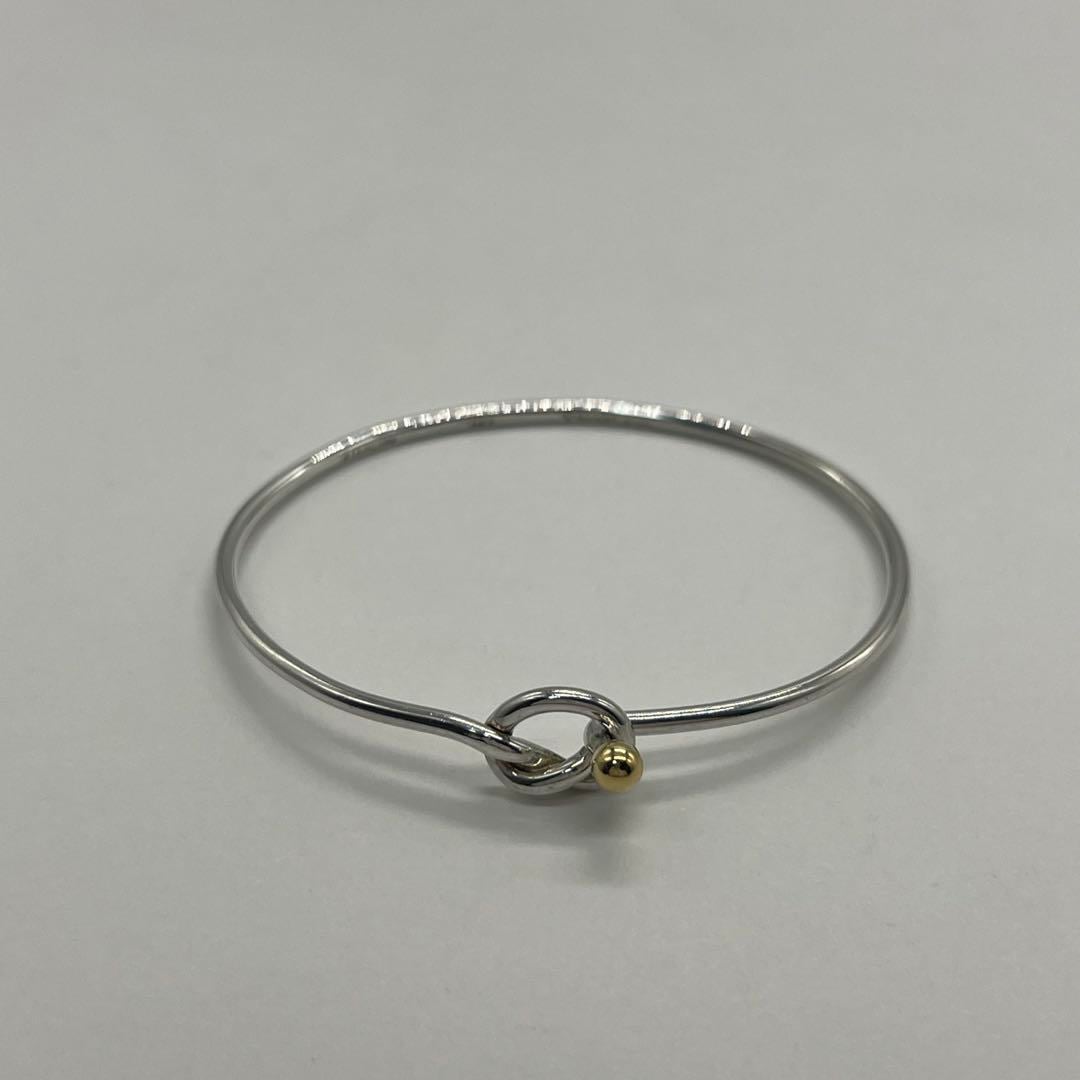 ★SALE★【TIFFANY&Co.】ラブノット コンビ バングル 946 ティファニー TIFFANY ラブノット バングル SV YG コンビ | Refind