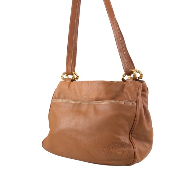 LOEWE ロエベ ショルダーバッグ ブラウン アナグラム レザー 巾着 vintage ヴィンテージ オールド vutcye