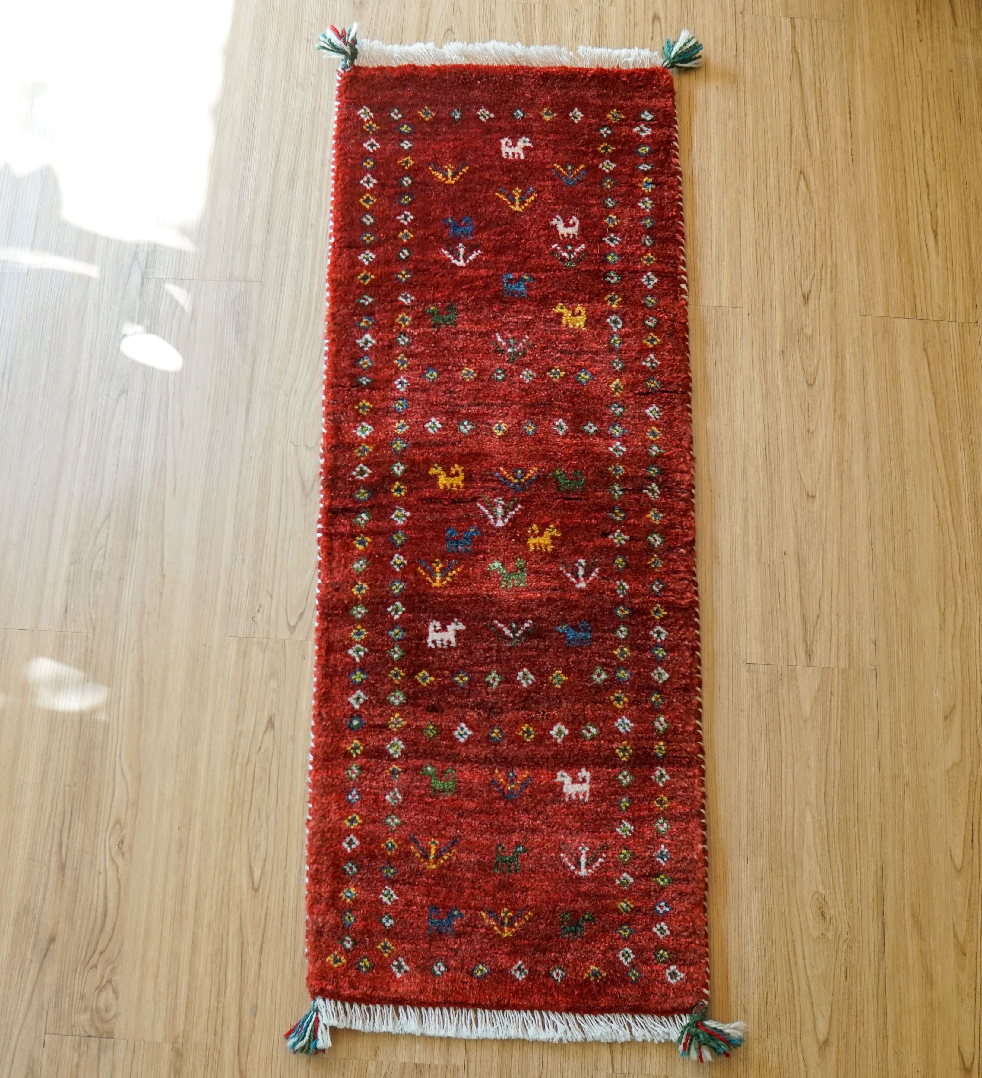 145×50cm ペルシャ絨毯 手織りギャッベ アマレ族 ギャベ ランナー 145×50cm ペルシャ絨毯 手織りギャッベ アマレ族ギャッベ ギャベ