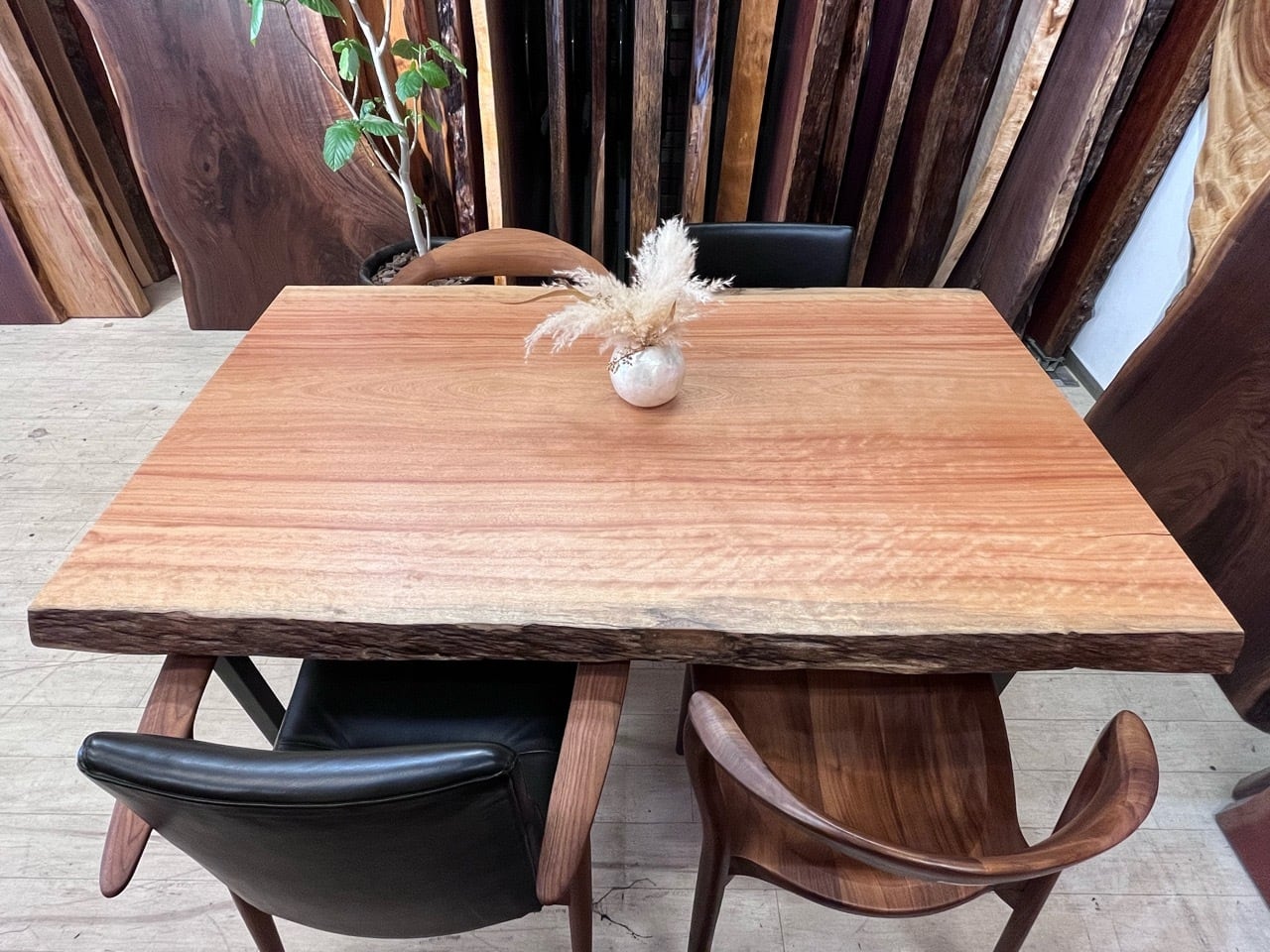 OUTLET】ボセ杢_1500×870-850×55_新宿店_テーブル天板/一枚板 2173