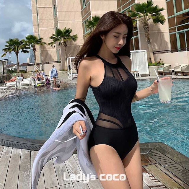【2色】水着 レディース 連体型 セクシー 透け感 スタイリッシュ バックシャン 温泉 ビーチ リゾート夏新作MJ7-SSMMZLS2052