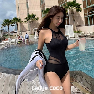 【2色】水着 レディース 連体型 セクシー 透け感 スタイリッシュ バックシャン 温泉 ビーチ リゾート夏新作MJ7-SSMMZLS2052