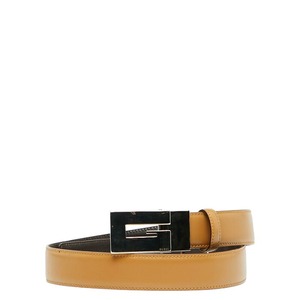 グッチ Gバックル ベルト サイズ:75/30 036 1766 ブラウン シルバー レザー メタル レディース GUCCI 【中古】