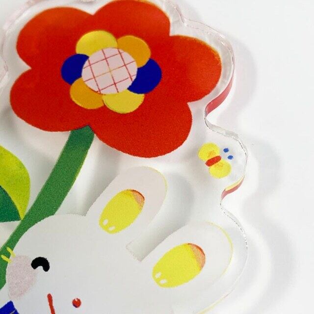 アクリルスタンド「赤い花といっしょに」/ アクスタ / にしみやちえ