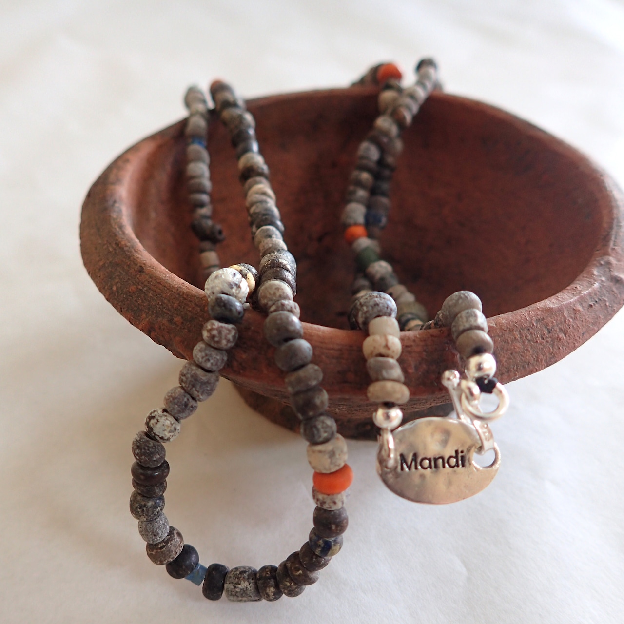 Mandi/マンディ African Antique Beads Necklace(60cm)
