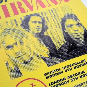⚡️SPECIAL LIMITED⚡️ちょうどいいB4ポスター【 NIRVANA ( ニルヴァーナ ) 】 『 1991年UKツアー デザイン 』POSTER / ポスター 〚アメリカン雑貨 アメトイ〛