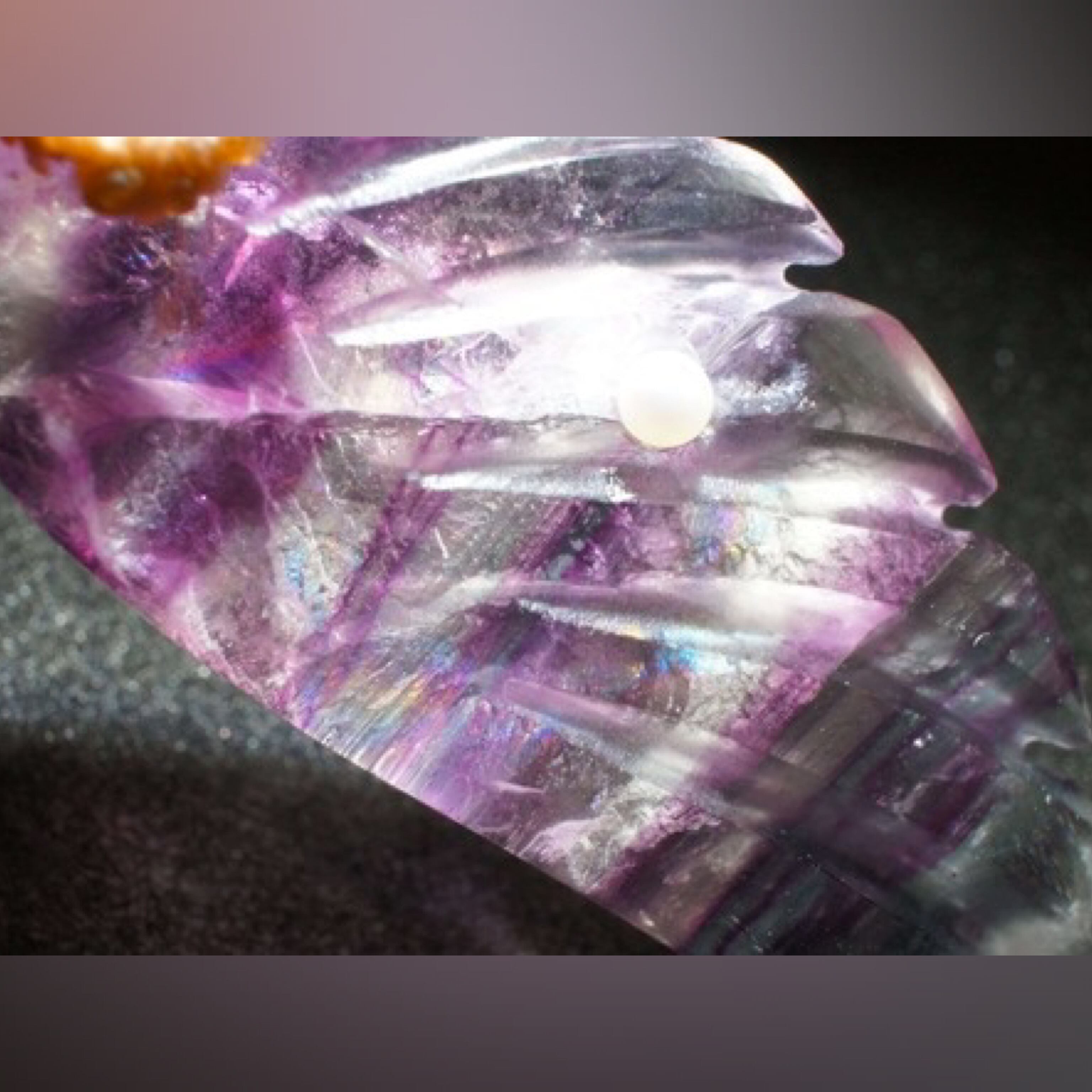 オルゴナイト　天使の羽型　スーパーセブン オルゴナイト 天使の羽型 スーパーセブン 虹入りパーティー