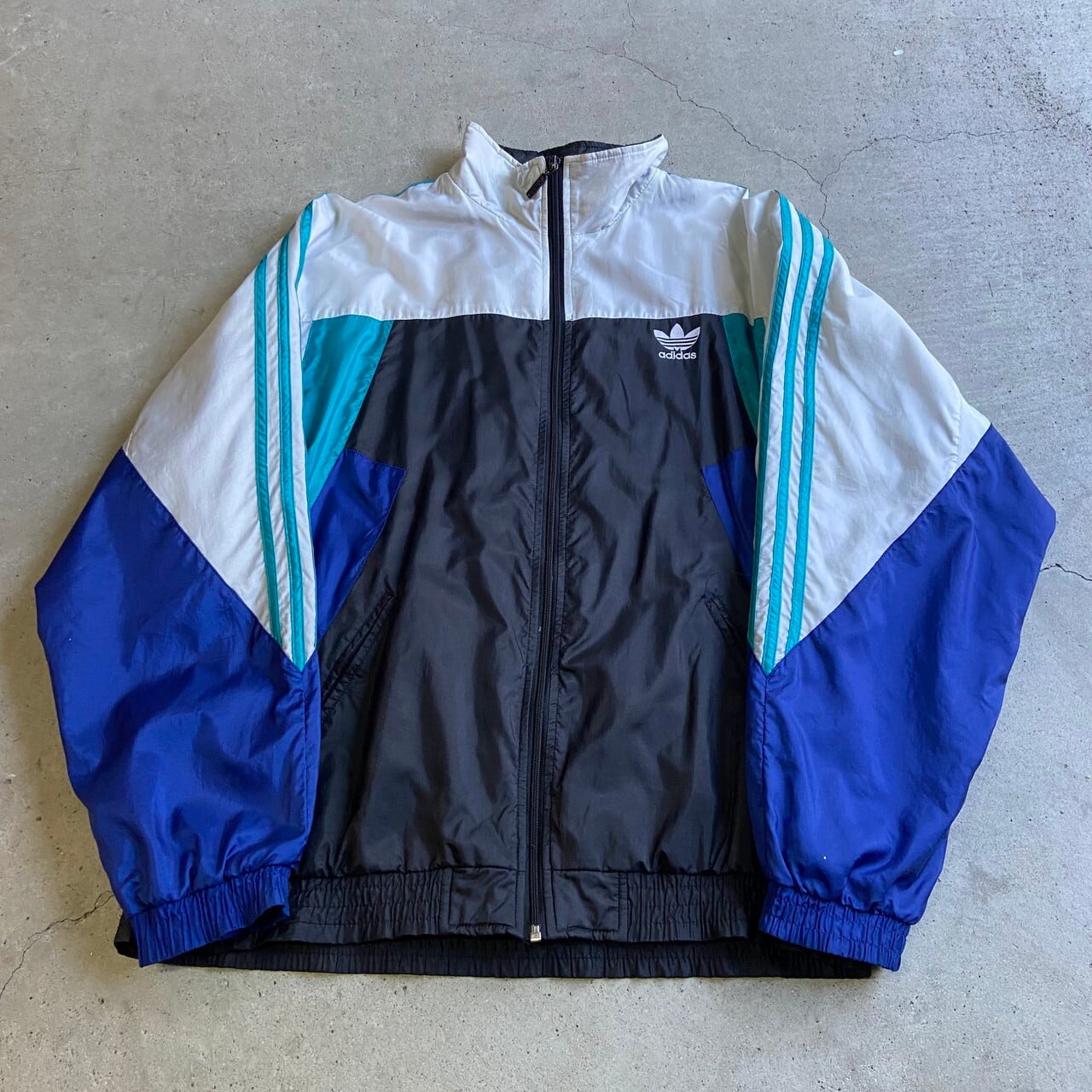 90s adidas アディダス ナイロンジャケット マルチカラー バンベルク