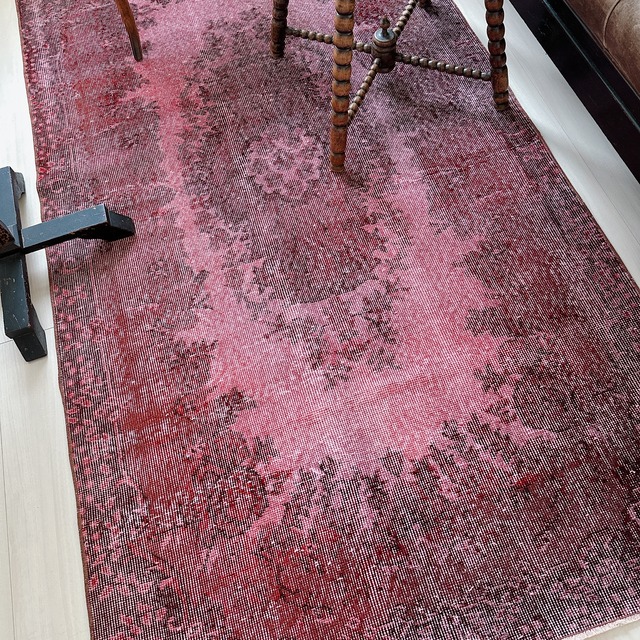 トルコ ヴィンテージラグ TR015 | イスパルタ(オーバーダイ) | 114cm × 211cm