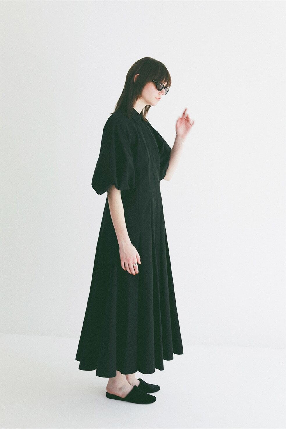 CLANE FORM SLEEVE PANEL LINE SHIRT ONEPIECE | FLICKA ASHIYA