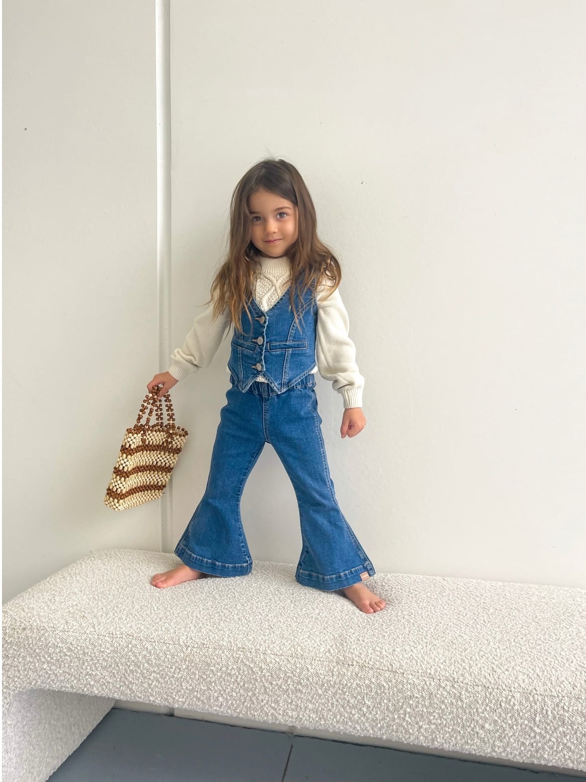 【即納/送料無料】twin collective / Farrah Flare Jean - Western Blue