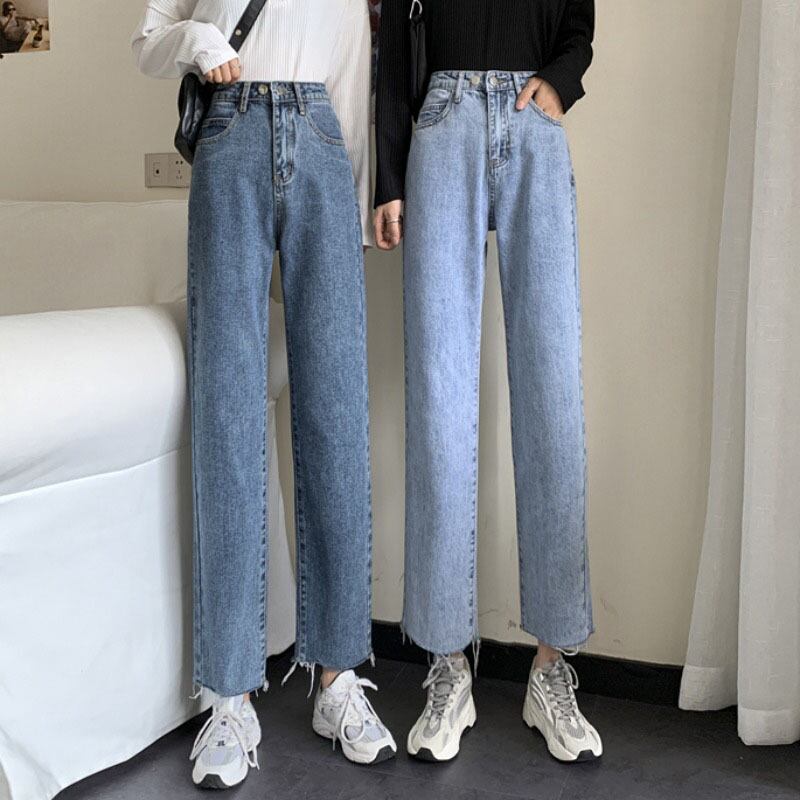 パンツ スプリングルーズハイウェストウェストジーンズ 春物 YY-ファッション16960472311