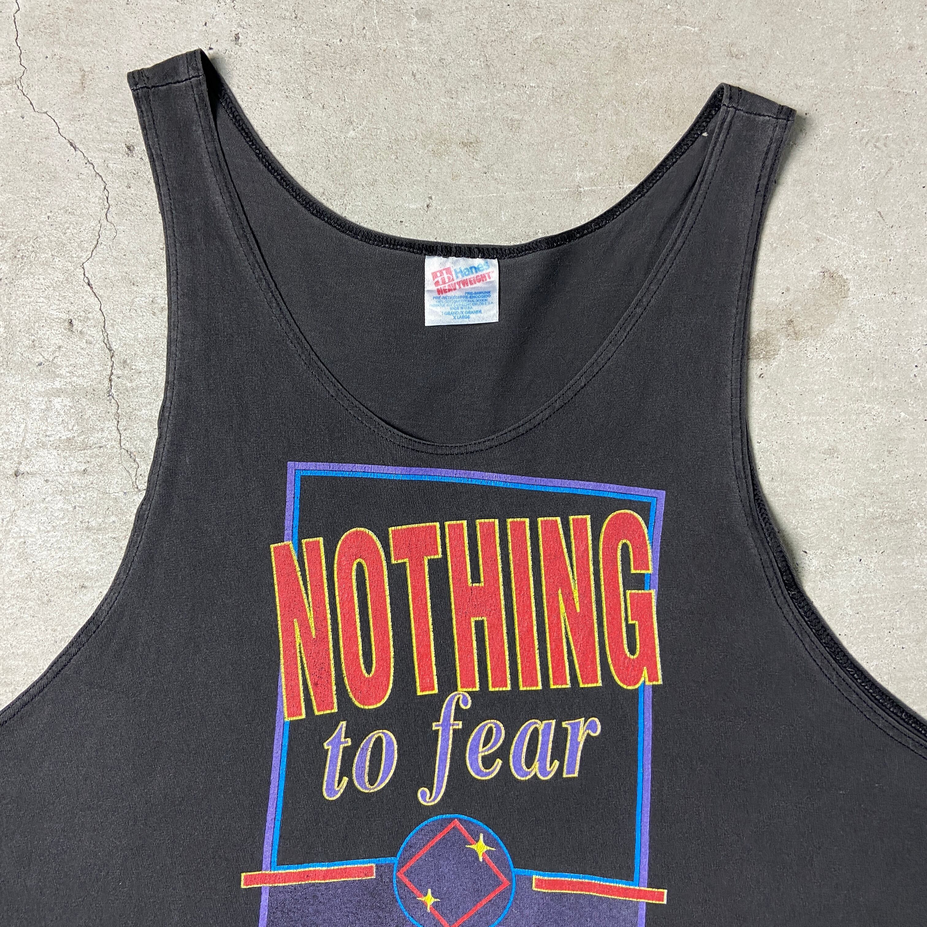 90年代 USA製 NOTHING TO FEAR プリント タンクトップ メンズXL 古着 ...