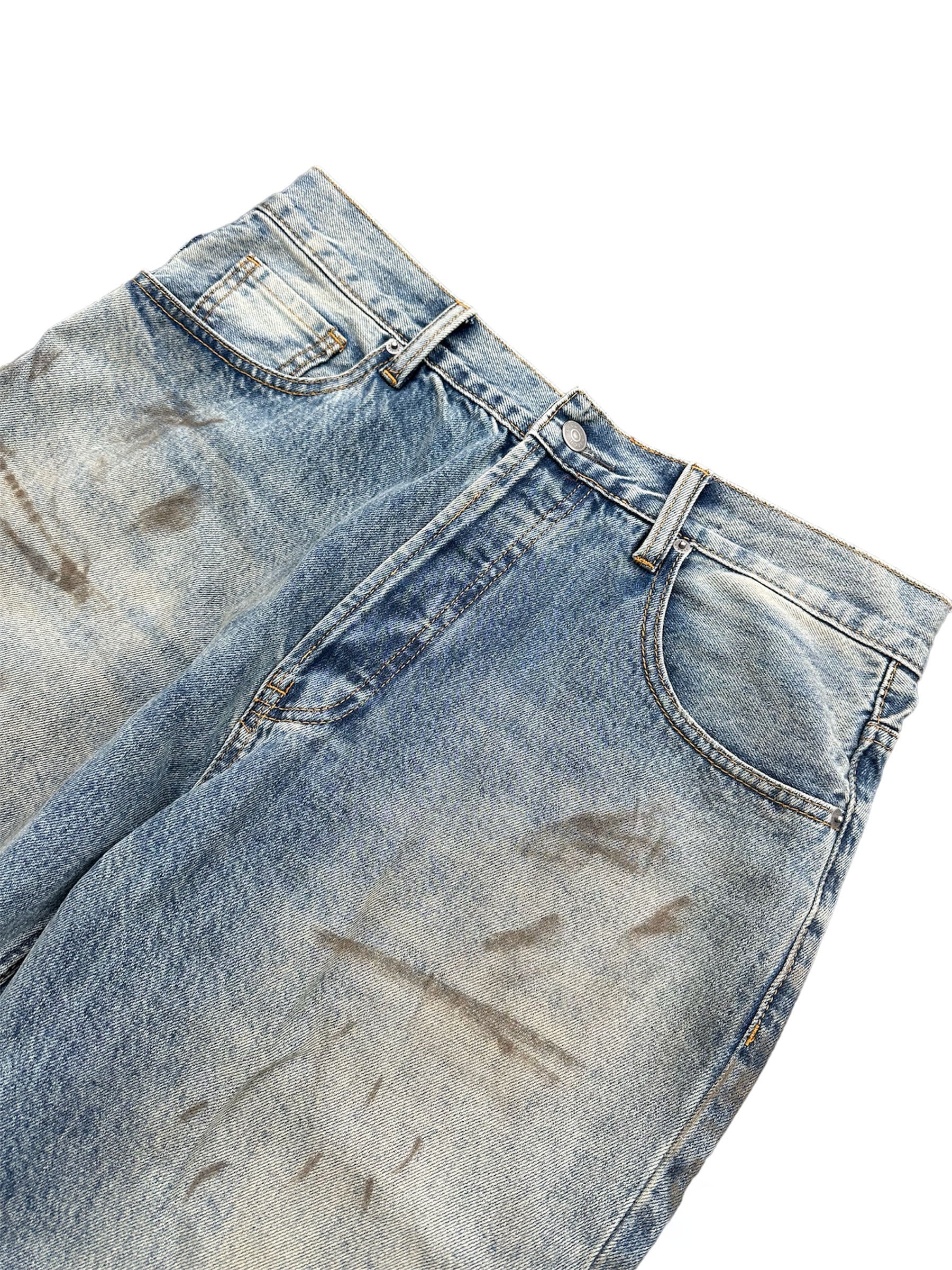 Dirty Washed Straight Handstitch dirty jeans リメイクジーンズ 1点 