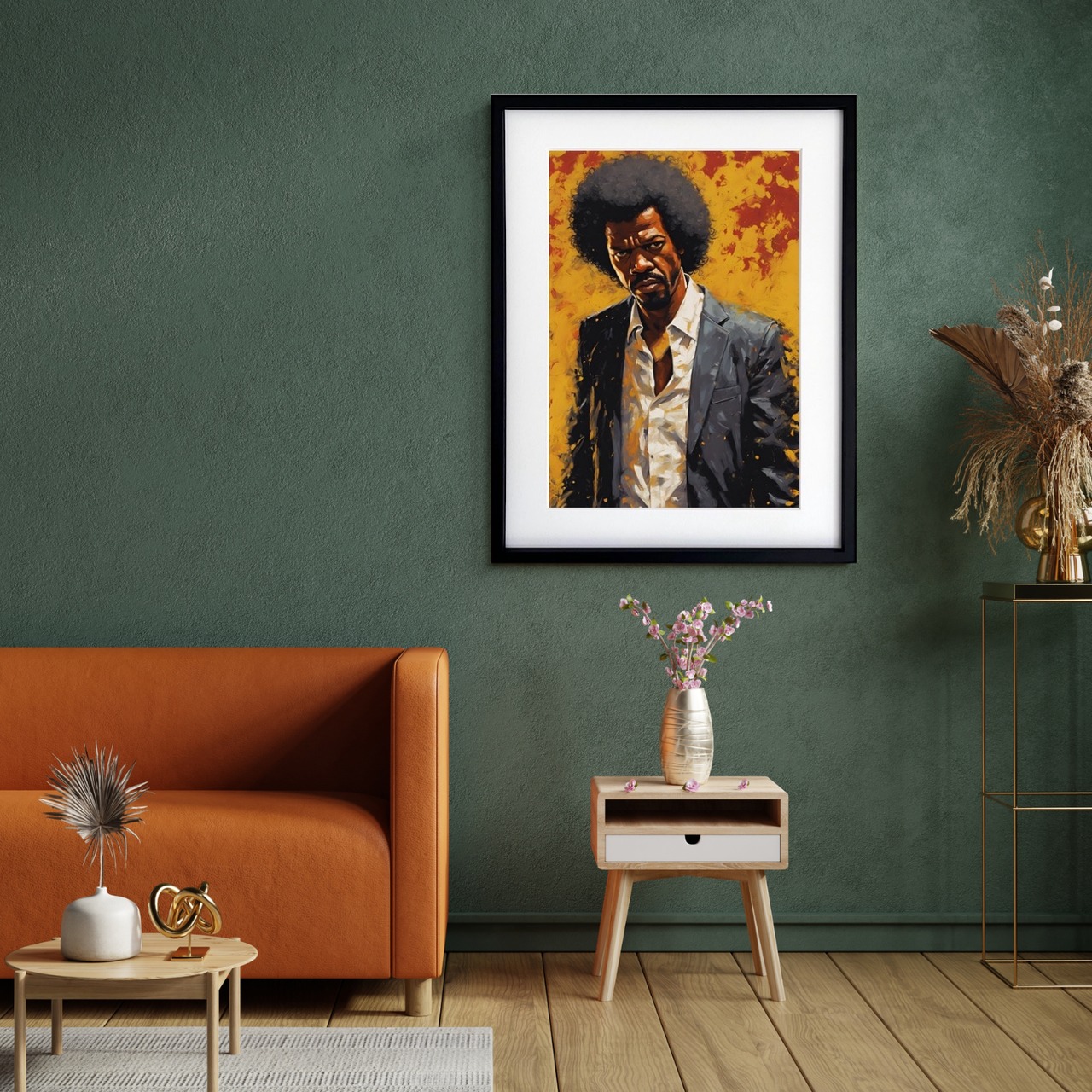 Jules｜パルプフィクションをクールに描いた映画アートポスター｜ラグジュアリーな空間を彩るポップカルチャーインテリア｜存在感ある一枚A3ポスター