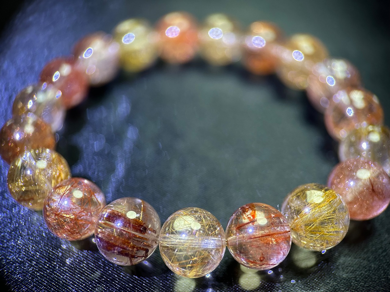 【S】多宝ルチルクォーツブレスレット