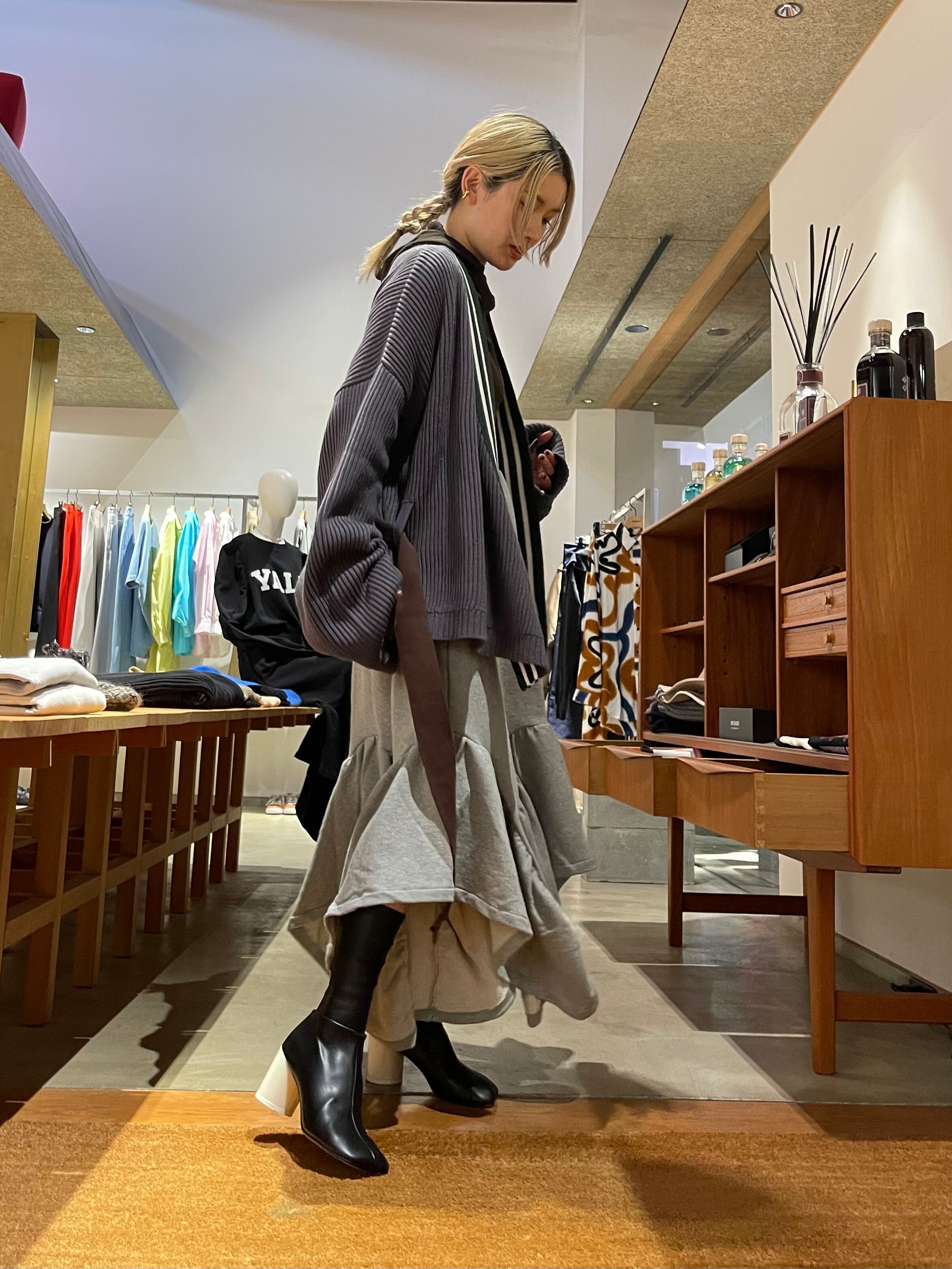 素材コットン100%【23SS】NONTOKYO / EASY FLARE SWEAT SKIRT