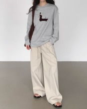 High waist wide Pants　N1111
