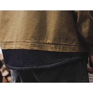 Contrast collar utility pocket shirt 1332