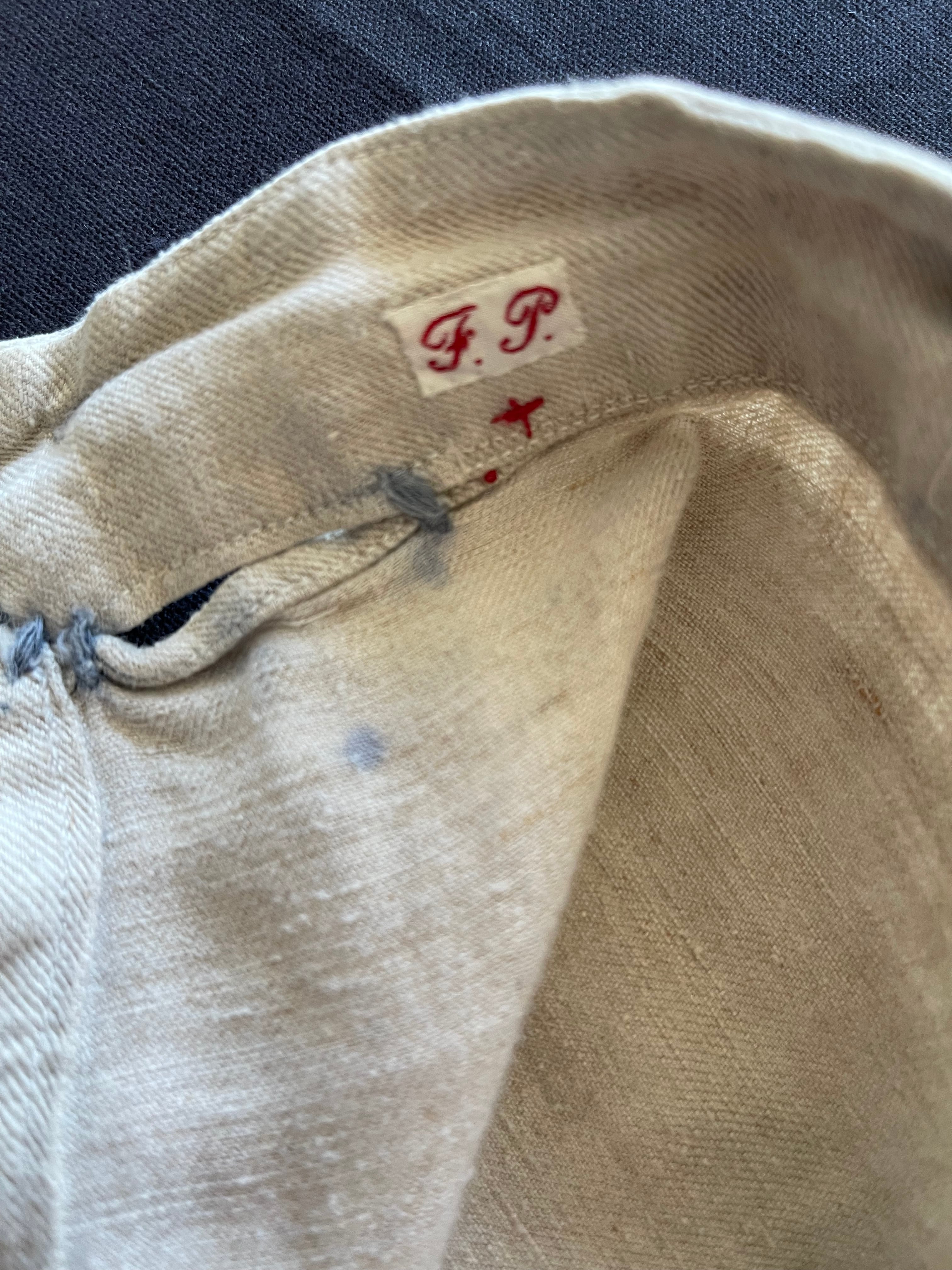 30s French Milittary Linen Bourgeron Pants | Le Coeur 30s French Milittary Linen Bourgeron Pants | Le Coeur