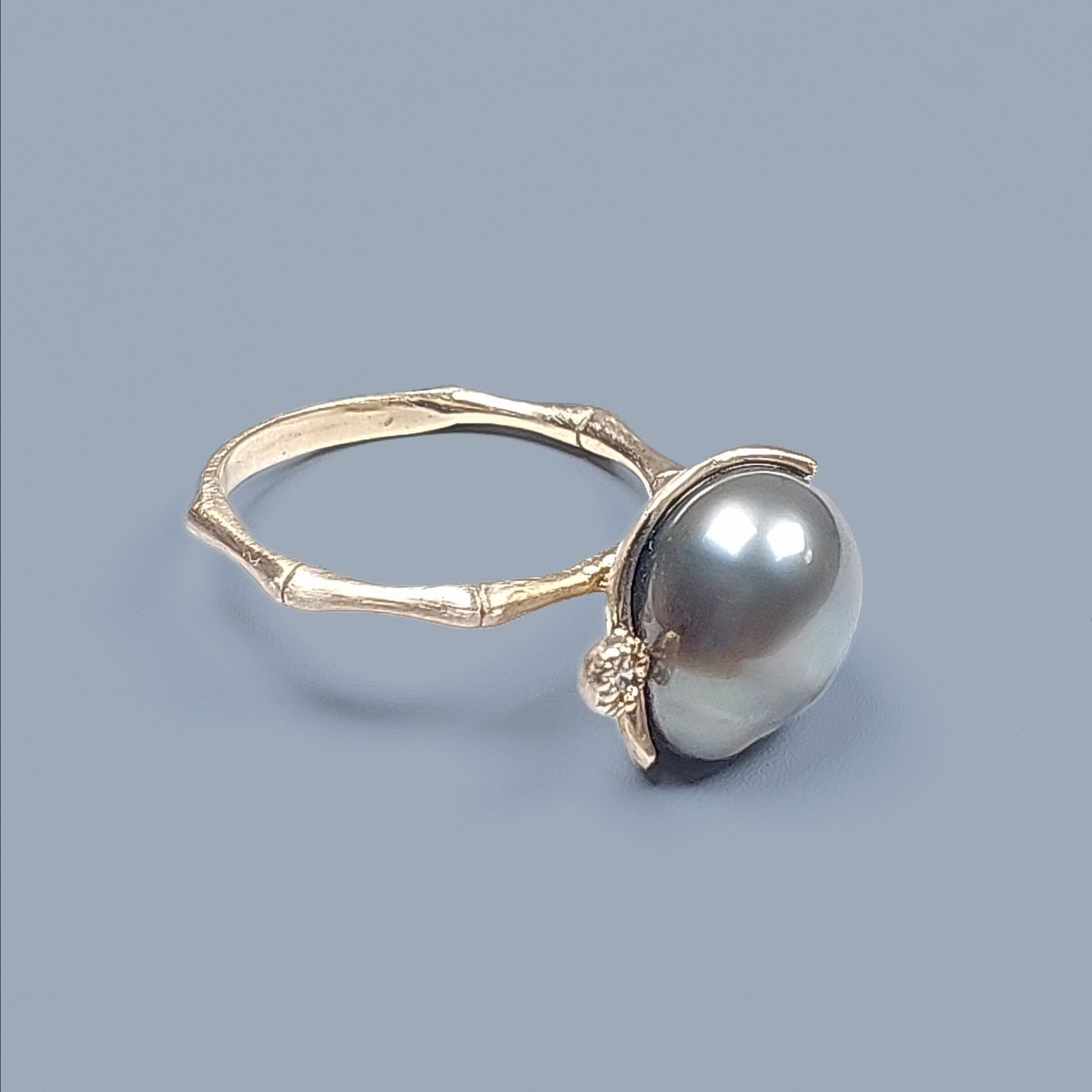 K10 South Sea baroque Pearl (Cradie Ring)