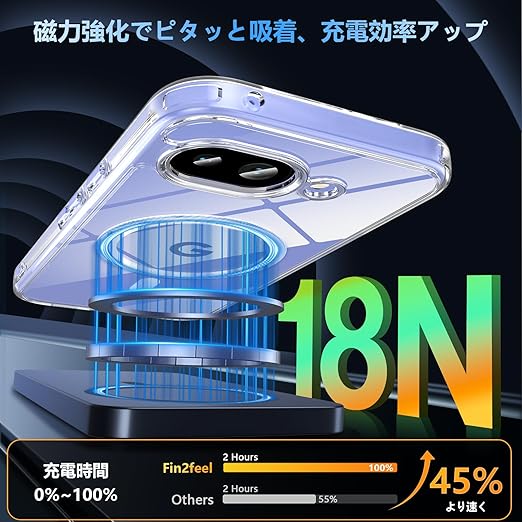 Fin2feel Google Pixel 10a ケース[MagSafe対応 ]ガラスフィルム付属