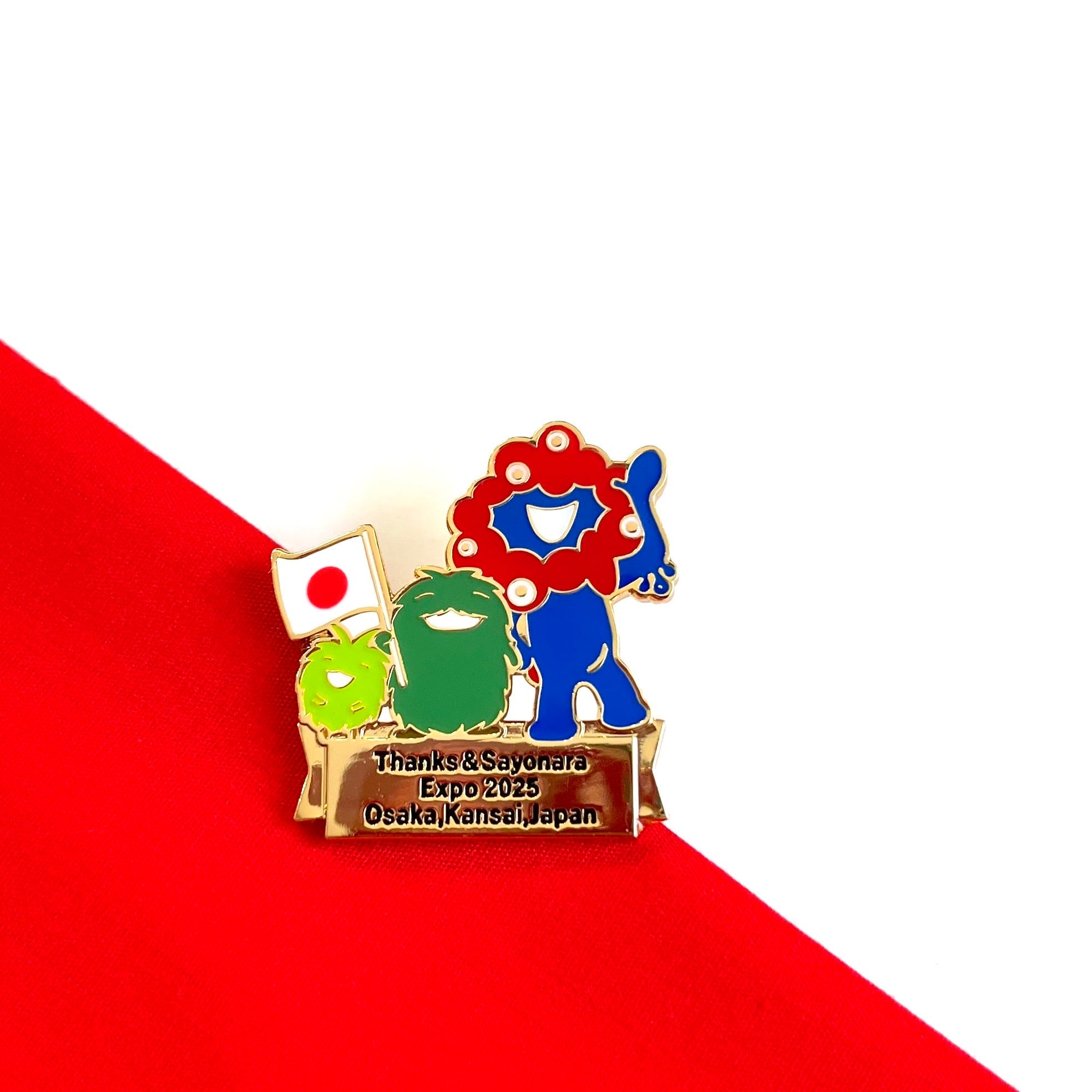 EXPO2025ミャクミャク&モリゾー•キッコロ ピンバッジ サンクス