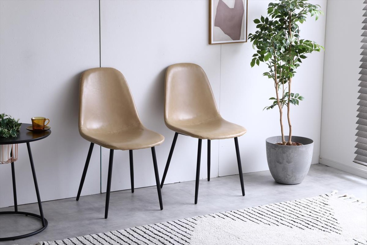 【単品】Jolly 一人掛けダイニングチェア(PVCレザー)