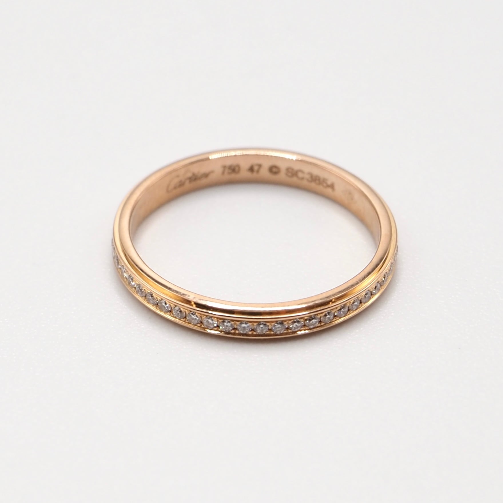 Cartier 約7号 ダムール フルエタニティ リング ピンクゴールド K18