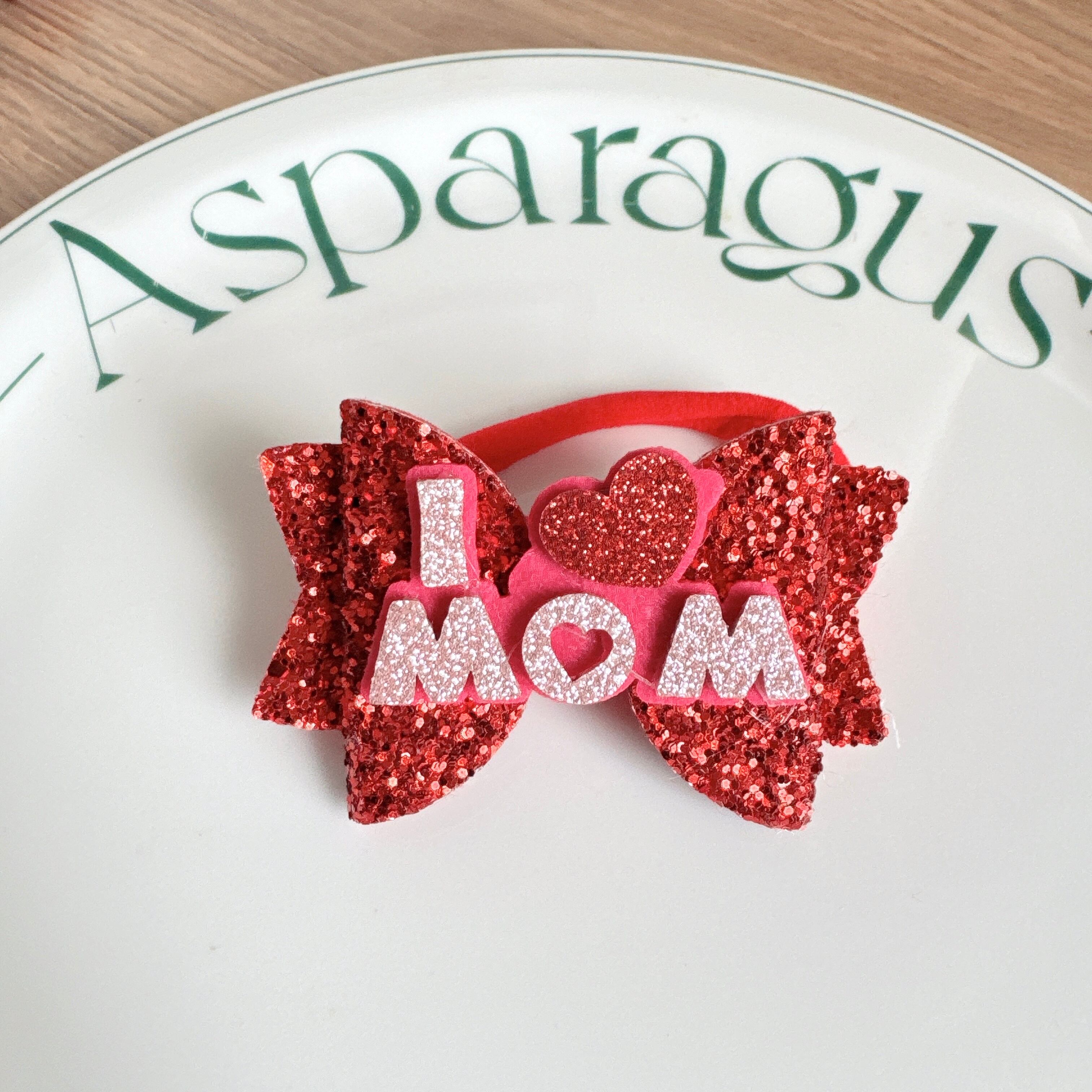 母の日リボンヘアバンド(後ろ支え付き)