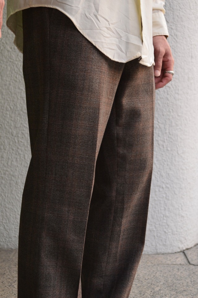 1970's Old Vintage Wool Flare Slacks Prince of Wales Check TALON ZiPPER オールドビンテージ 70s チェックウール フレアスラックス