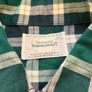 【MEN’S】50’s “TOWN CRAFT” green check shirts