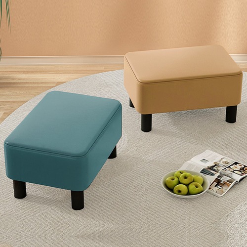 スツール 高さ24cm ４カラー リネン オレンジ スツール 無垢材 家庭用 玄関椅子 靴用スツール コーヒーテーブル用スツール 大人用 子供用 小さなスツール リビングルーム用 ドア用スツール