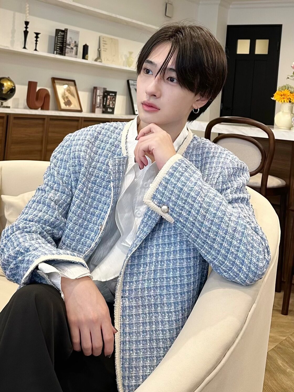 ALUDE SELECT】fine pearl Elegant Tweed Jacket | PAY ID