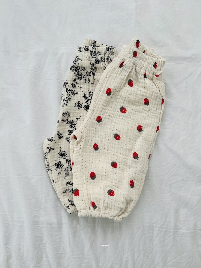 【取寄】azalea｜bebe strawberry balloon pants｜ベベストロベリーバルーンパンツ｜6m-18m｜baby｜26 autumn