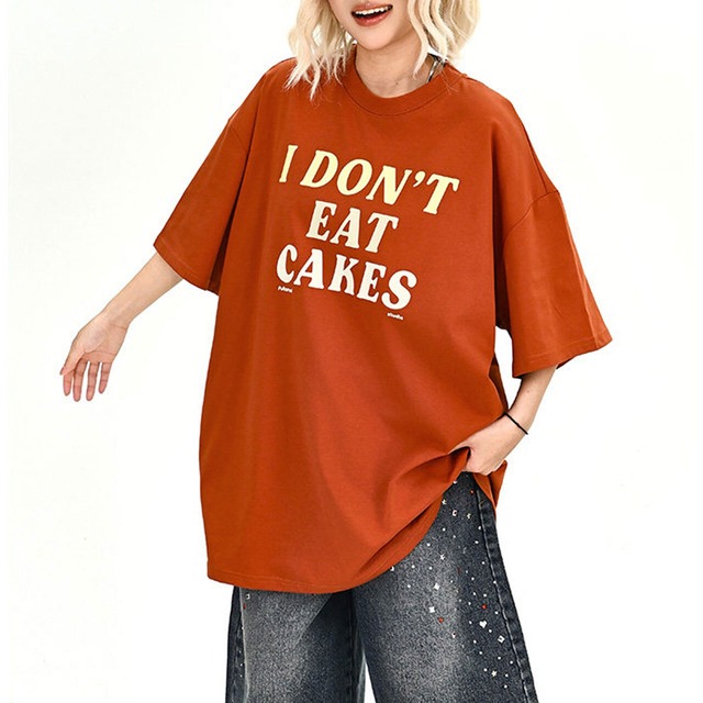 メッセージロゴワイドシルエットTシャツ 2col   R02060
