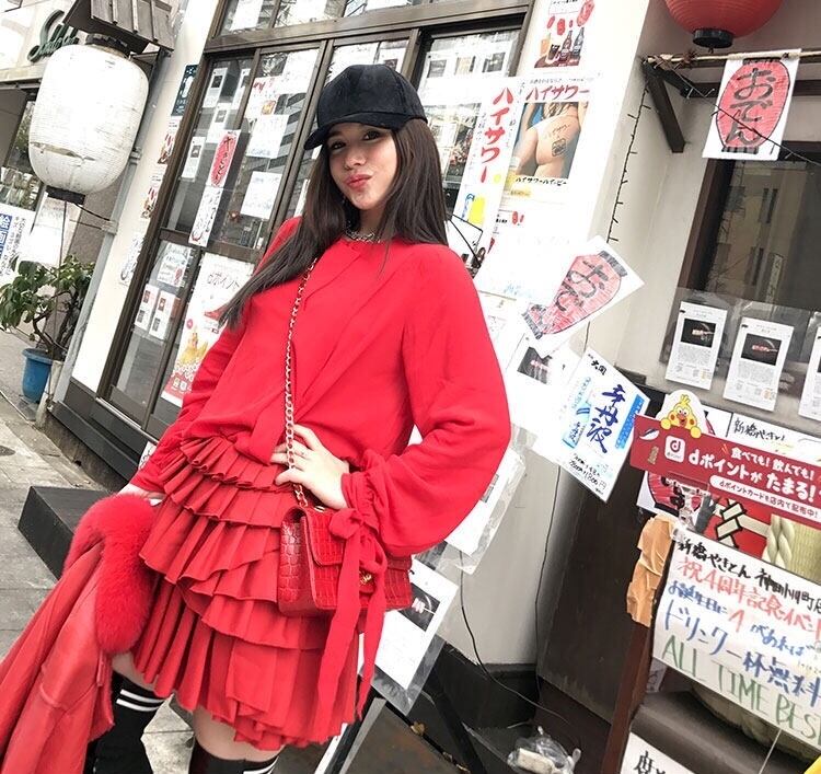 ミニスカート 赤 レッド フレア プリーツ セクシー 0914 カジュアル