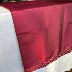 ランナー　クロス　レッドサテン　ビーズ飾り　テーブルセンター 18clb10