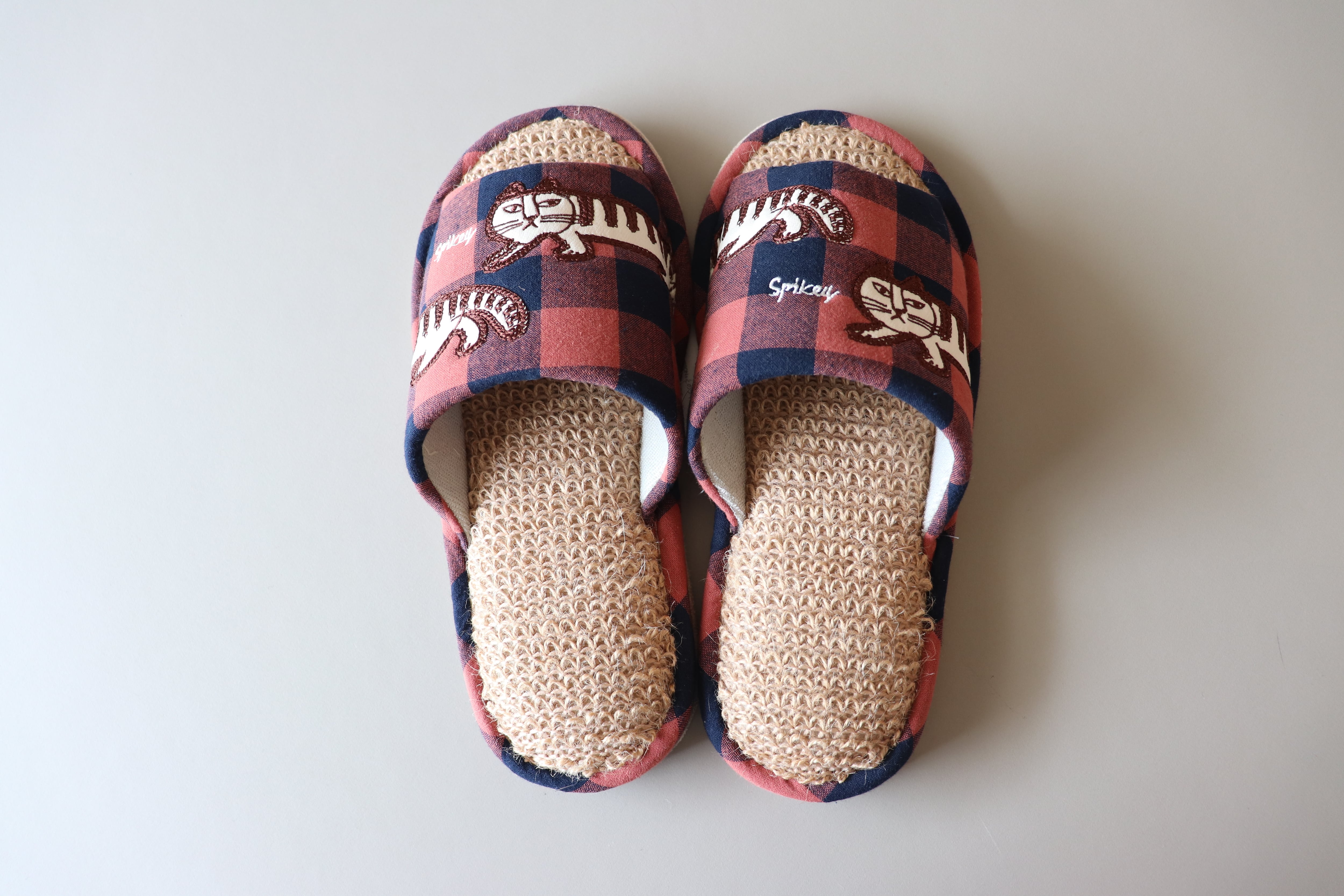 リサ・ラーソン スパイキーチェックジュート スリッパ Mサイズ