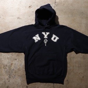 Deadstock L 90s ネイビー リバースウィーブ パーカー チャンピオン NYU Reverse weave champion