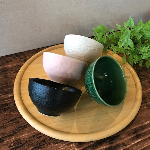お茶碗　石目4色　和食器　飯碗11cm　ミニ丼　カフェ丼　かわいい食器　業務用食器