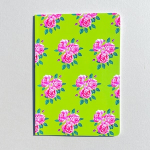 flowers notebook green
