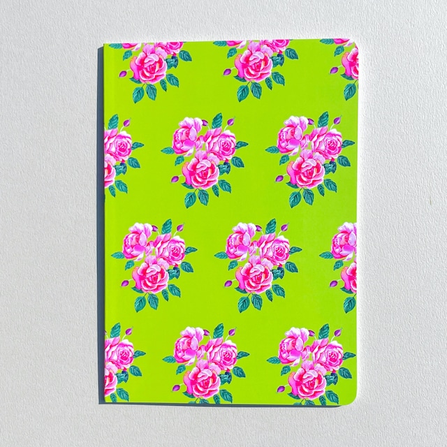 flowers notebook green