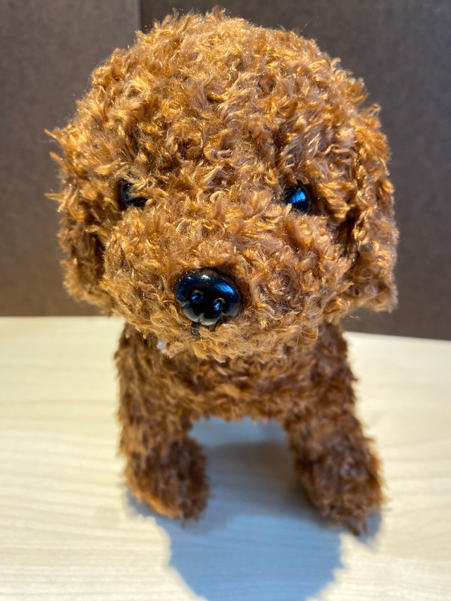 プレミアムパピーぬいぐるみ　トイプードル　レッド